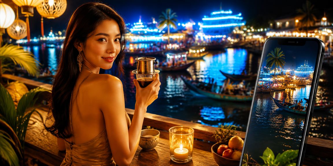 Không gian giải trí hiện đại kết hợp cà phê truyền thống miền Tây Nam Bộ